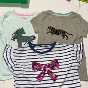 Three Girls Sequin T Shirts Short Sleeve 6